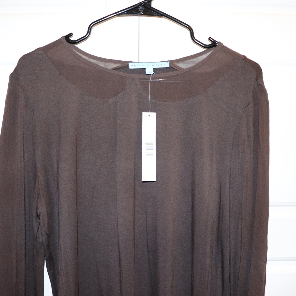 Silk TrimAntonio Melani Burnout Collar Blouse